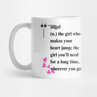 Angel Typographic Girls t-shirt Mug